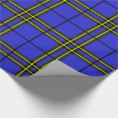 ブルーブラックイエロータータンチェック ラッピングペーパー (コーナー)