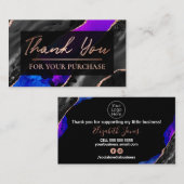 ブルーブラックインクゲート、ご購入いただきありがとうございます 名刺 (正面/裏面)