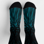 ブルーブラックカッコいい超銀河抽象芸術線 ソックス (上部)