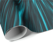 ブルーブラックカッコいい超銀河抽象芸術線 ラッピングペーパー (ロールコーナー)