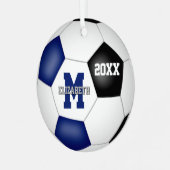 ブルーブラックガールズスクールチームカラー メタルオーナメント (正面左)