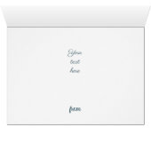 ブルーブラッククリスマスオーナメントグリーティングカード (内部横(下))