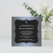 ブルーブラッククロス少年ファーストコムニオン 招待状 (スタンド正面)