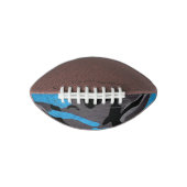 ブルーブラックグレーカモフラージュ軍隊陸軍陸軍プリント アメリカンフットボール (正面)