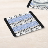 ブルーブラックコースター スクエアペーパーコースター (アングル)