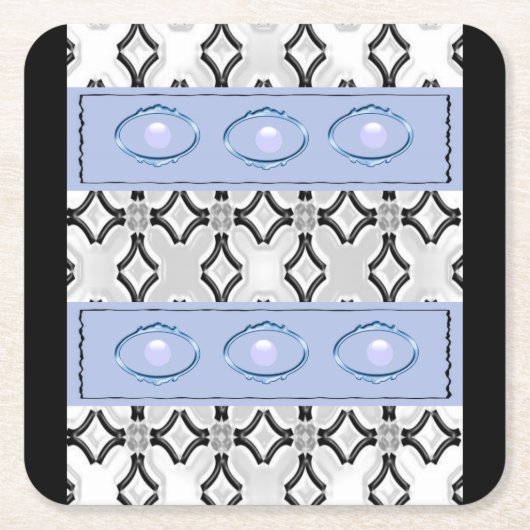 ブルーブラックコースター スクエアペーパーコースター (正面)