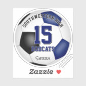 ブルーブラックサッカーチームが男の子をカラーにする シール (シート)