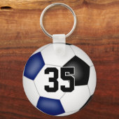 ブルーブラックサッカーチームは10歳未満の子供たちに贈り物を与える キーホルダー (裏面)