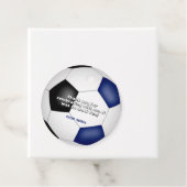 ブルーブラックサッカーボール女子の男の子スポーツ誕生日 フェイバータグ (インサイチュ)