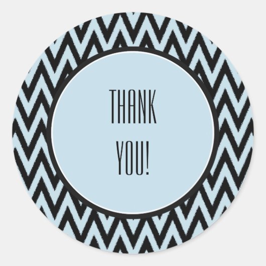 ブルーブラックシェブロン ラウンドシール (正面)