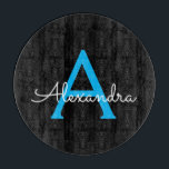 ブルーブラックスクリプトモノグガーリーラム名 カッティングボード<br><div class="desc">青と黒のシンプル文字モノグラム名切断ボード。これは、グラムの贅沢とシックなスタイルを愛する人のための完璧な卒業、誕生日、結婚ブライダルシャワー、記念日、赤ちゃんシャワーまたはバチェロレッテギフトを作る。</div>