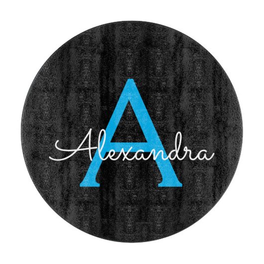 ブルーブラックスクリプトモノグガーリーラム名 カッティングボード (正面)