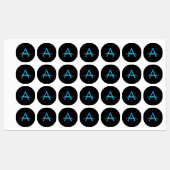 ブルーブラックスクリプトモノグガーリーラム名 ラベル (シート)