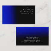 ブルーブラックスタイリッシュ弁護士名刺 名刺 (正面/裏面)
