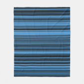 ブルーブラックストライプ フリースブランケット (正面)