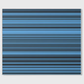 ブルーブラックストライプ ラッピングペーパー (フラット)