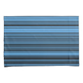 ブルーブラックストライプ 枕カバー (正面右)