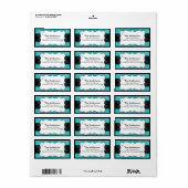 ブルーブラックスノーフレークウィンターホリデー差出人住所 ラベル (フルシート)