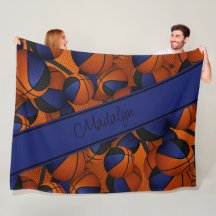 ブルーブラックチームカラーズガールズバスケットボールルーム