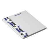 ブルーブラックチームカラーズサッカーカスタムコーチ ノートパッド (アングル)