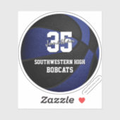 ブルーブラックチームカラーズボーイズバスケットボール シール (シート)