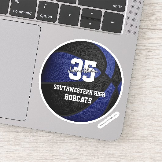 ブルーブラックチームカラーズボーイズバスケットボール シール (詳細)