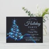 ブルーブラックツリーホ企業のリデーパーティー 招待状 (スタンド正面)