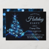 ブルーブラックツリー2企業のホリデーパーティー 招待状 (正面/裏面)