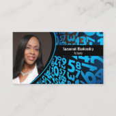 ブルーブラックナンバカスタムスプロフェッショナル写真 名刺 (正面)