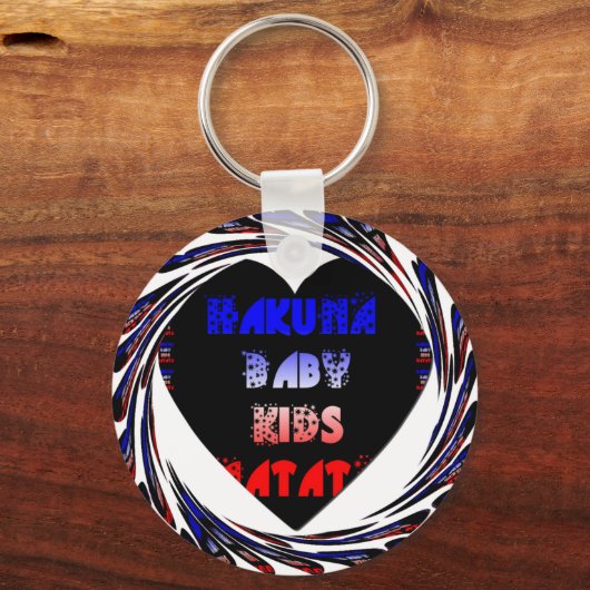 ブルーブラックハクナマタタベビーキッズデザイン.png キーホルダー (正面)