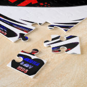 ブルーブラックハクナマタタベビーキッズデザイン.png ジグソーパズル (側面)