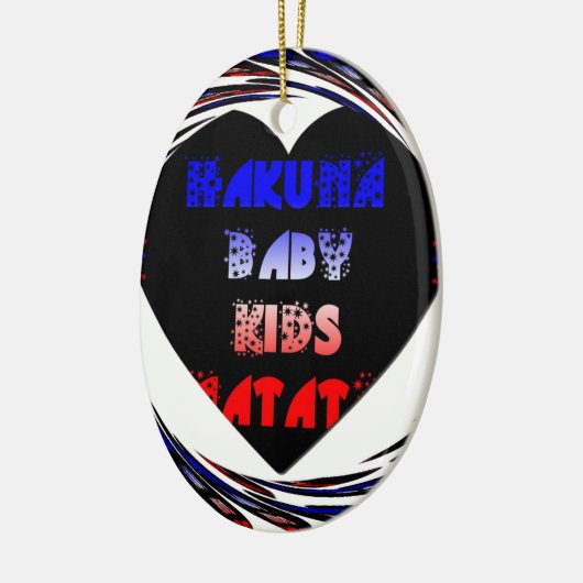 ブルーブラックハクナマタタベビーキッズデザイン.png セラミックオーナメント (左)