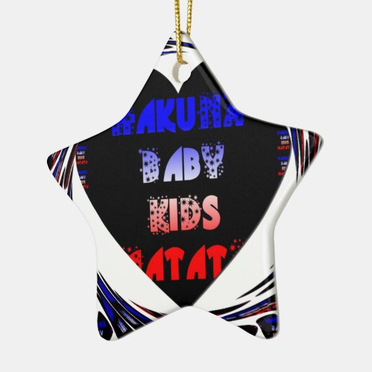 ブルーブラックハクナマタタベビーキッズデザイン.png セラミックオーナメント (左)