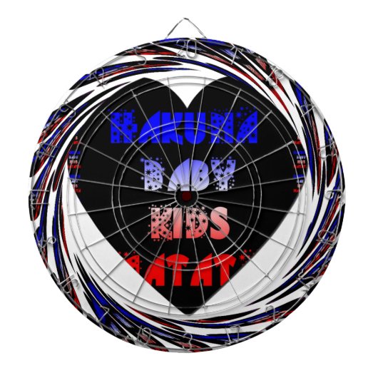 ブルーブラックハクナマタタベビーキッズデザイン.png ダーツボード (正面)