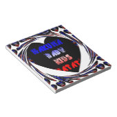 ブルーブラックハクナマタタベビーキッズデザイン.png ノートパッド (アングル)