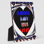 ブルーブラックハクナマタタベビーキッズデザイン.png フォトプラーク (側面)