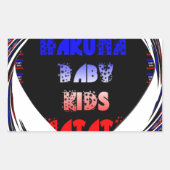 ブルーブラックハクナマタタベビーキッズデザイン.png 長方形シール (正面)