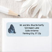 ブルーブラックバタフ絵画ライの住所 シール (インサイチュ)