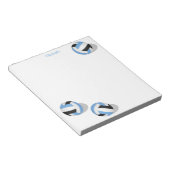 ブルーブラックバレーボールガールズボーイズ名前をカスタムする ノートパッド (アングル)