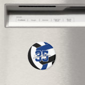 ブルーブラックバレーボールチームが贈り物を彩る マグネット (インサイチュ (食洗機))