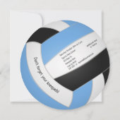 ブルーブラックバレーボール誕生日パーティー 案内状 (裏面)