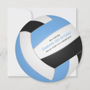 ブルーブラックバレーボール誕生日パーティー 案内状
