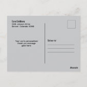 ブルーブラックビデオゲームゲーマーバー(ユダヤ教の)バル・ミツバーありがとう ポストカード (裏面)