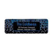 ブルーブラックビデオゲームゲーマーバー（ユダヤ教の）バル・ミツバーアドレス ラベル (正面)