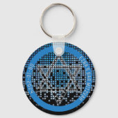 ブルーブラックビデオゲームゲーマーバー(ユダヤ教の)バル・ミツバー キーホルダー (裏面)