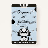 ブルーブラックフィッシュボーンズ子犬誕生日VIPパス バッジ (裏面)