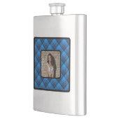 ブルーブラックプライド写真ステンレススチールフラスコ フラスク (左)