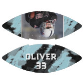 ブルーブラックプレイヤー名番号写真記念 アメリカンフットボール (パネル)