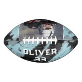 ブルーブラックプレイヤー名番号写真記念 アメリカンフットボール (正面)