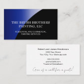 ブルーブラックプロフェッショナルハウスペインター 名刺 (正面/裏面)